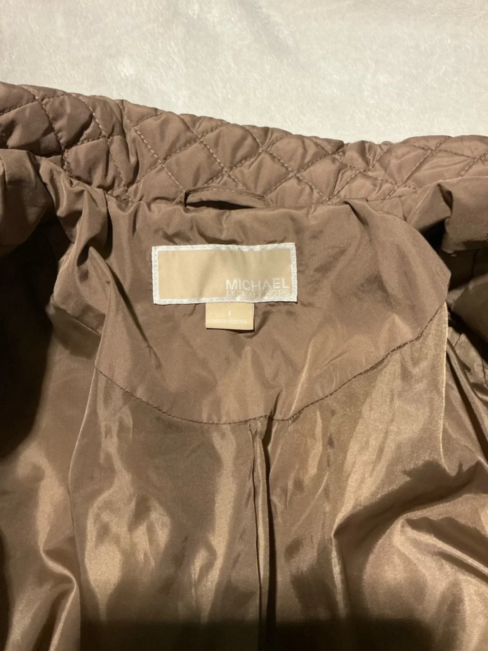 MICHAEL Michael Kors Quilted Brown Lightweight Jacket - Picture 4 of 7